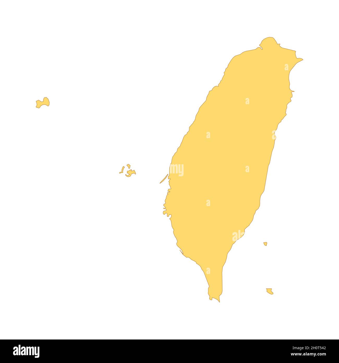 Taiwan map color line element. Border of the country. UI UX GUI design ...