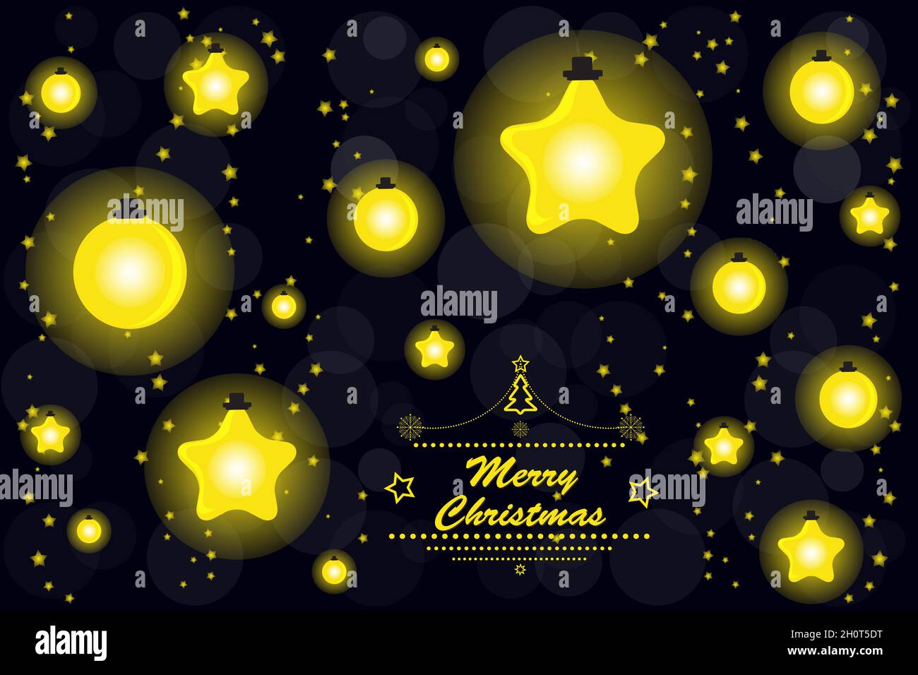Christmas lights background with bokeh and sparks. Vector illustration ...