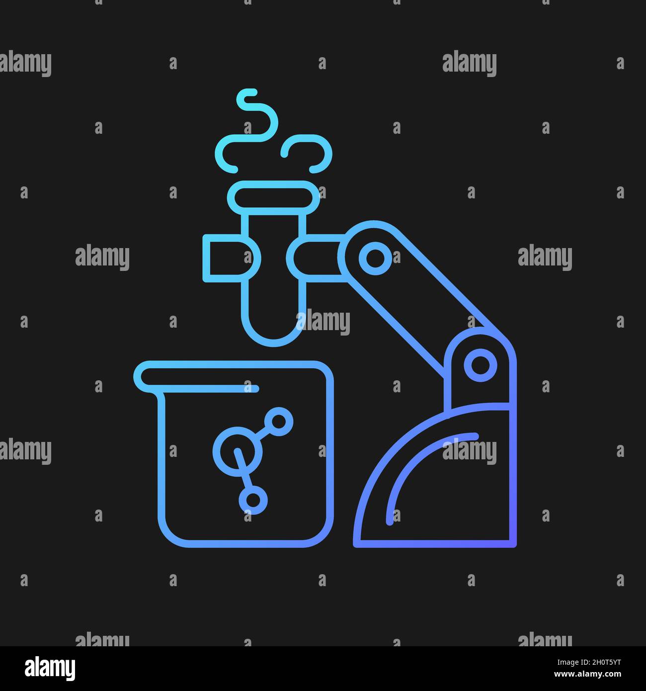 Robotic lab assistance gradient vector icon for dark theme Stock Vector ...