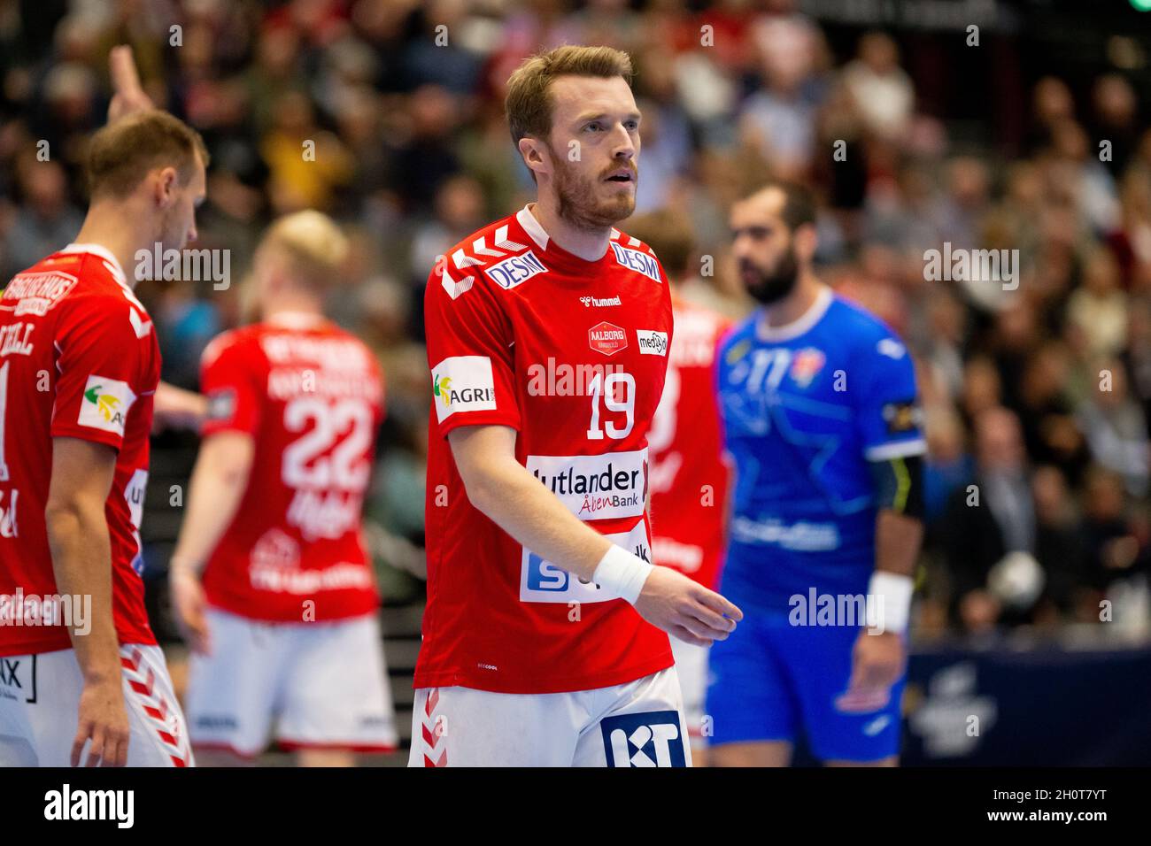 Aalborg Denmark 13th Oct 2021 Kristian Bjornsen 19 Of Aalborg Handball Seen In The Ehf Champions League Match Between Aalborg Handball And Hc Meshkov Brest At Jutlander Bank Arena In Aalborg Photo