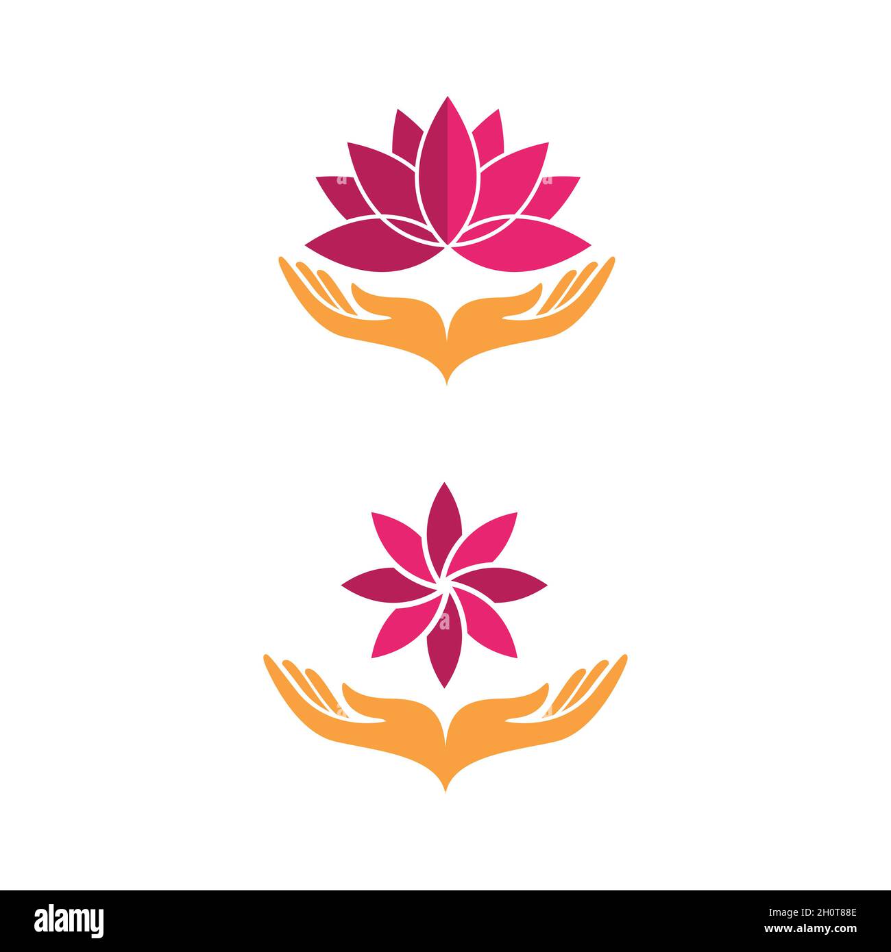 beauty lotus flower vector icon design template Stock Photo