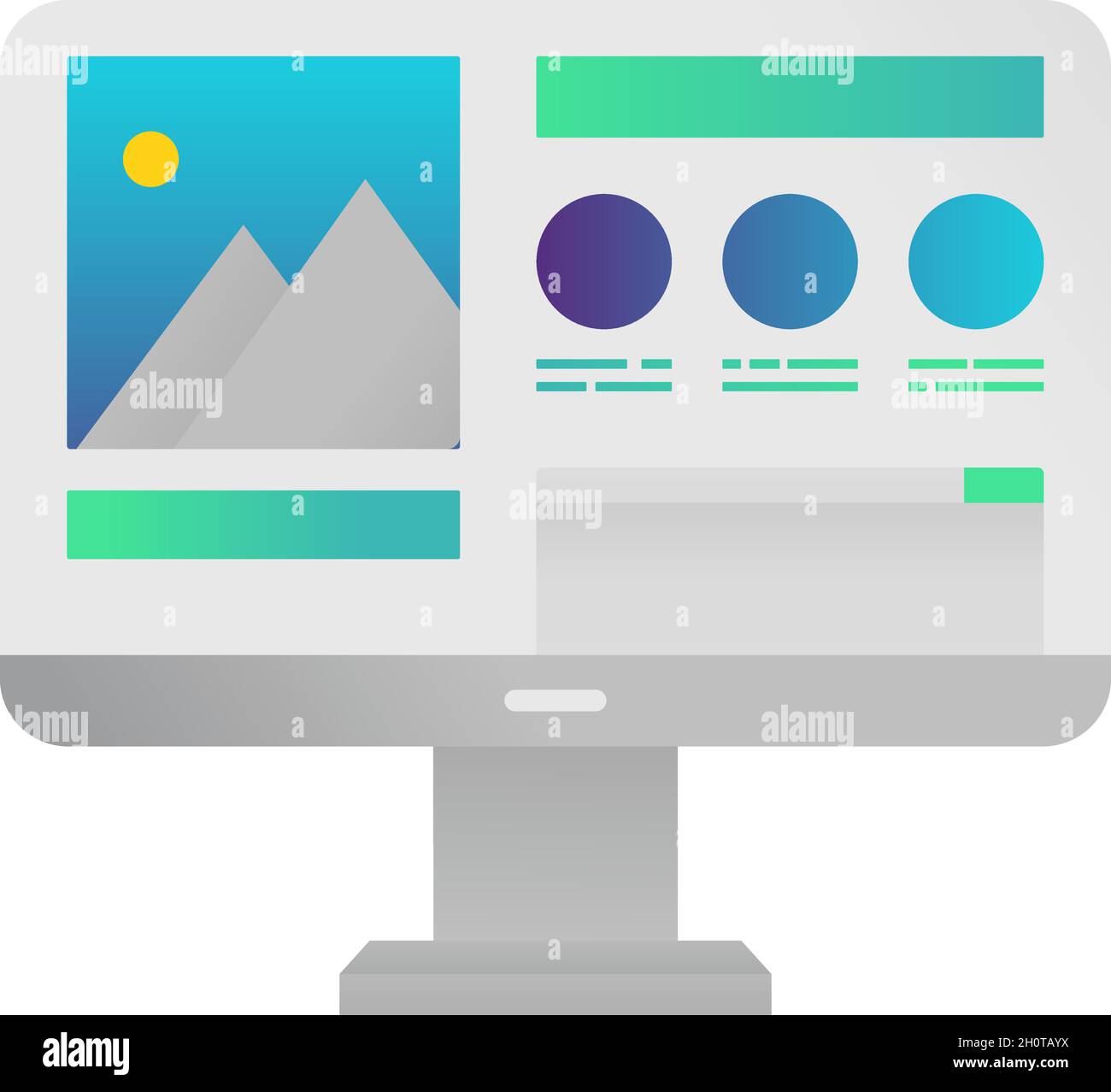 Computer web design icon vector graphic content Stock Vector Image ...