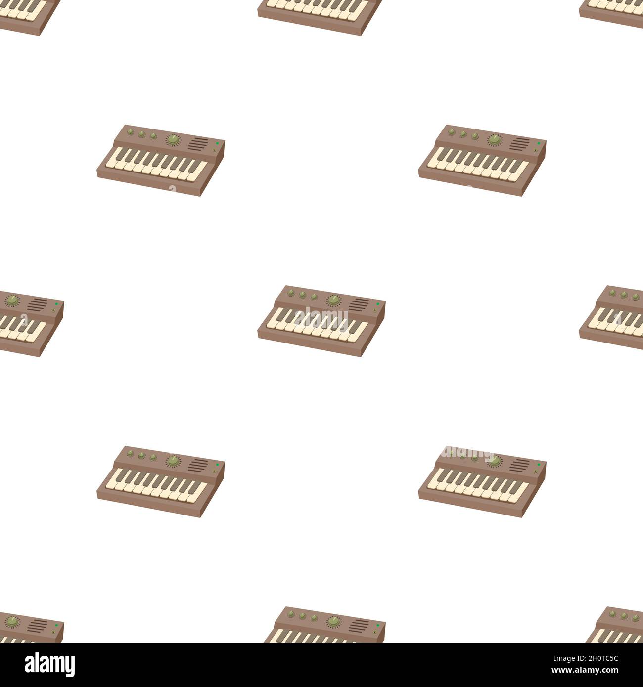Synthesizer pattern seamless background texture repeat wallpaper geometric vector Stock Vector