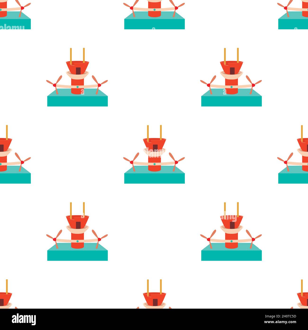 Water turbine pattern seamless background texture repeat wallpaper geometric vector Stock Vector