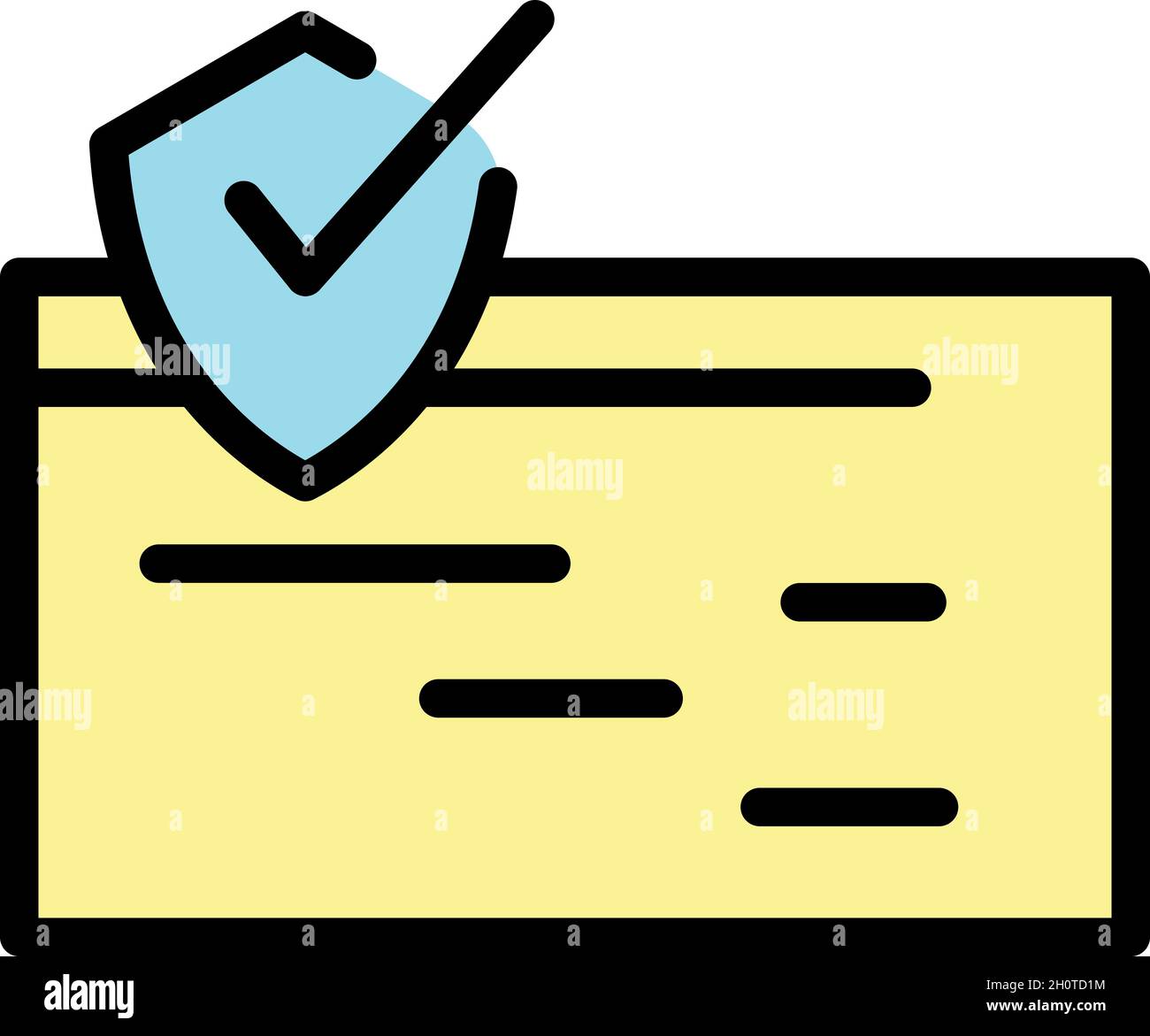 Online security icon. Outline online security vector icon color flat isolated Stock Vector