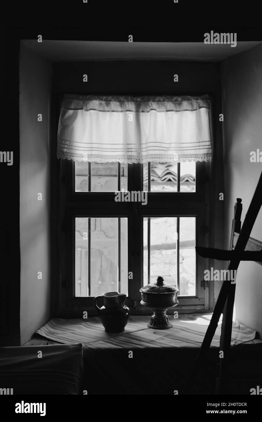 Interesting architecture house in Black and White Stock Photos Images