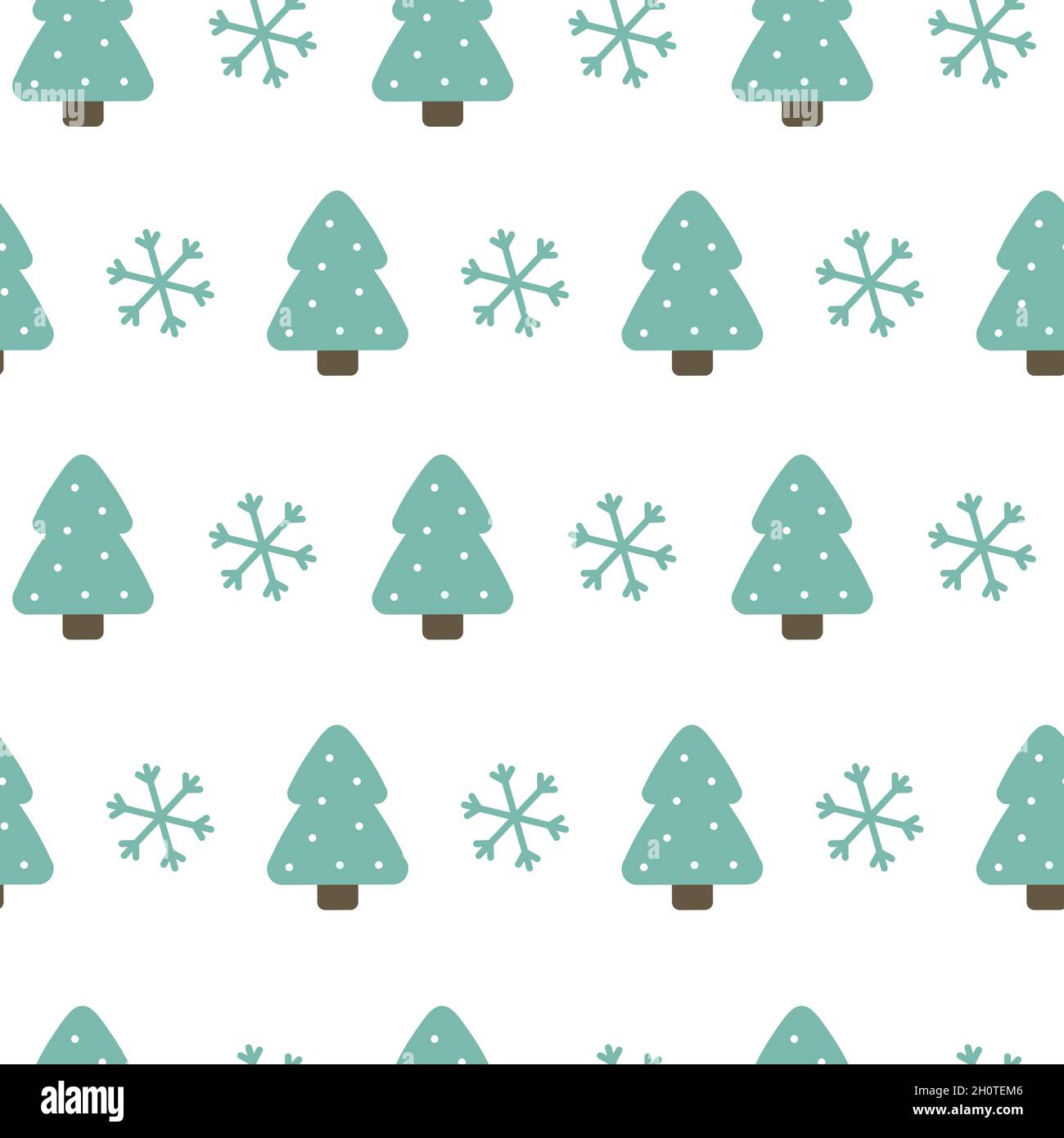 Cute cartoon Christmas tree seamless pattern art Stock Vector Image & Art -  Alamy