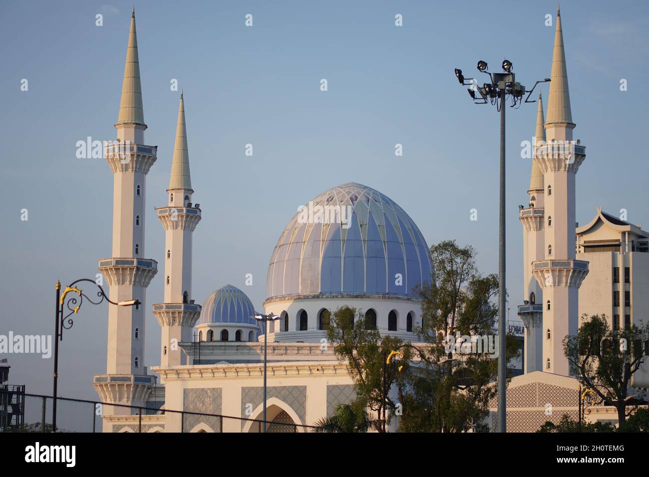 Close up image of the biggest mosque in Kuantan Pahang Masjid Sultan Ahmad Shah Stock Photo