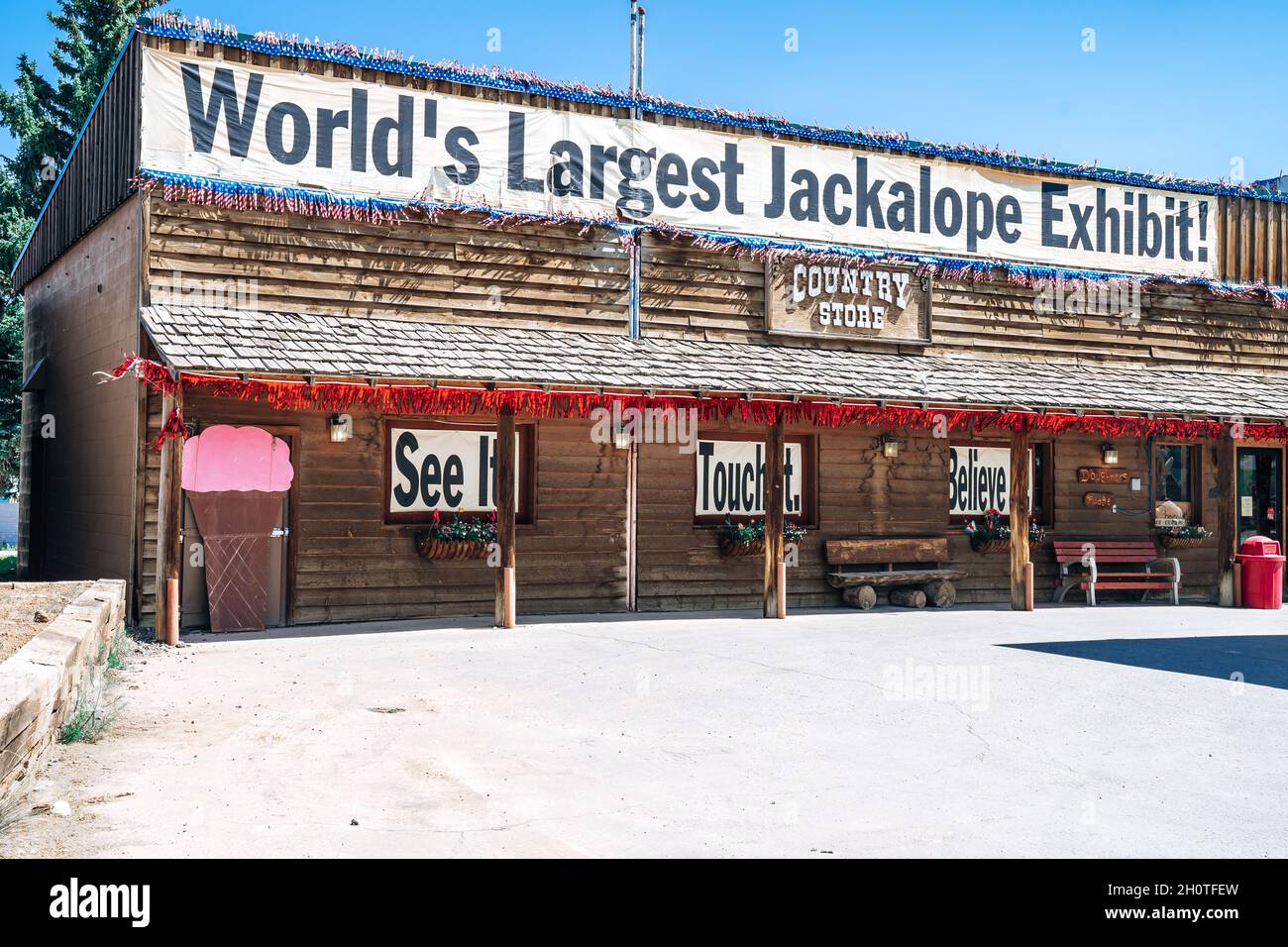 Dubois, Wyoming August 8, 2021 Exterior of the Country Store Travel