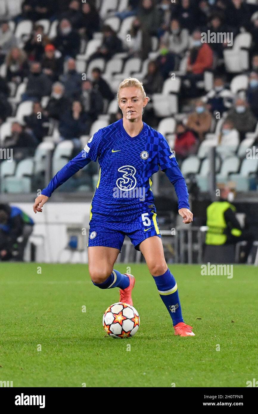 Turin, Italy. 13th Oct, 2021. Sophie Ingle (5) of Chelsea seen in the UEFA Women's Champions League match between Juventus and Chelsea at Juventus Stadium in Turin. (Photo Credit: Gonzales Photo/Alamy Live News Stock Photo
