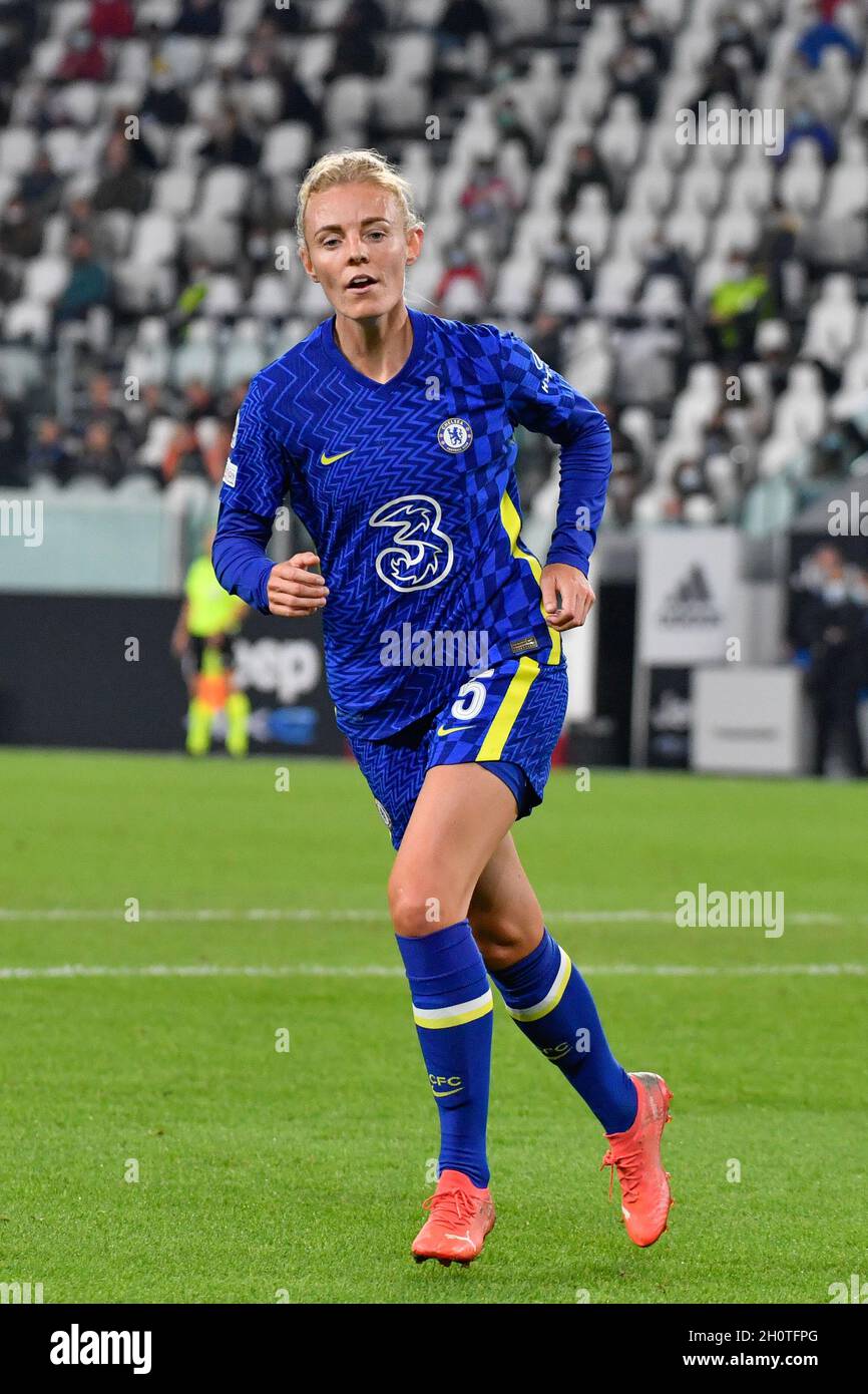 Turin, Italy. 13th Oct, 2021. Sophie Ingle (5) of Chelsea seen in the UEFA Women's Champions League match between Juventus and Chelsea at Juventus Stadium in Turin. (Photo Credit: Gonzales Photo/Alamy Live News Stock Photo