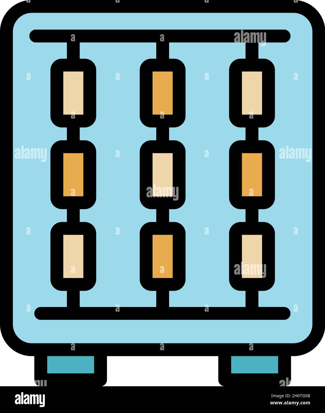 Automatic textile tool icon. Outline automatic textile tool vector icon color flat isolated Stock Vector