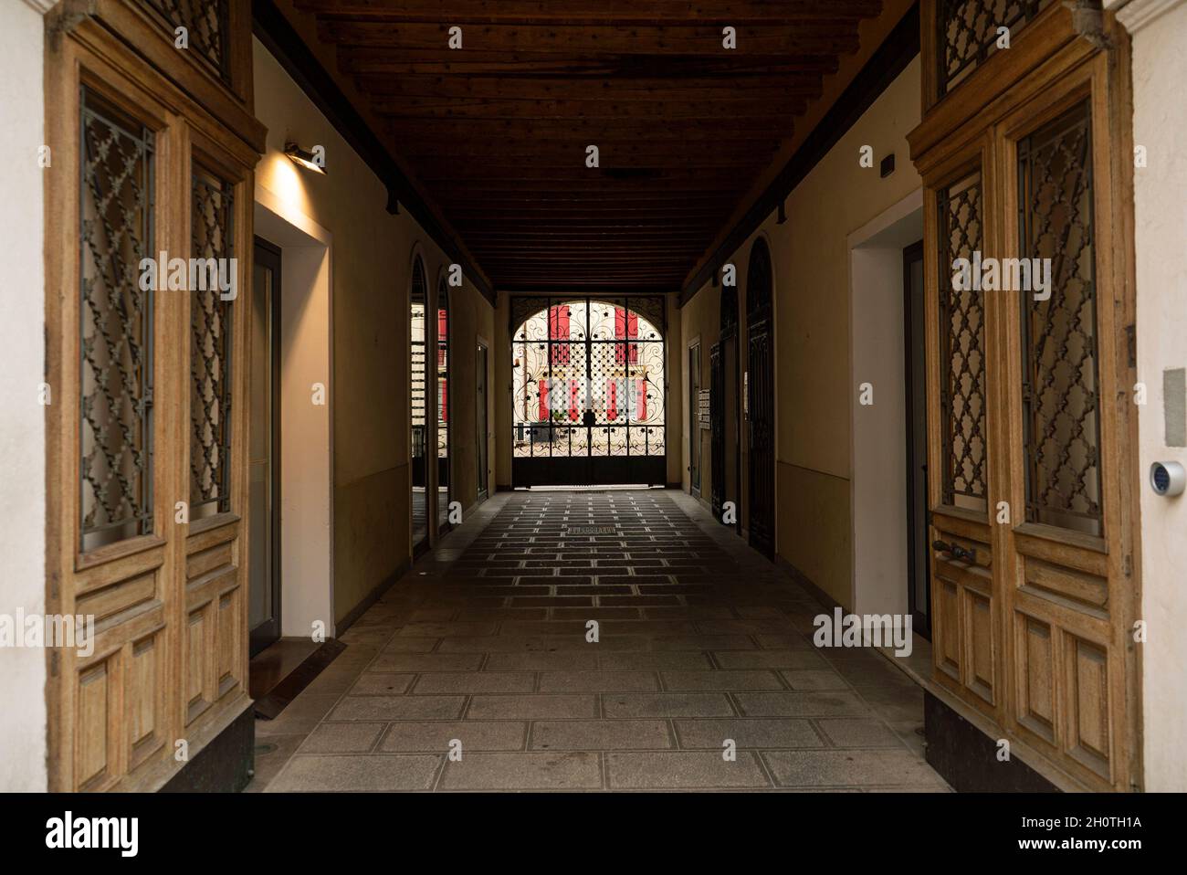 Gate porch detail in a typicali historical italian city Stock Photo Alamy