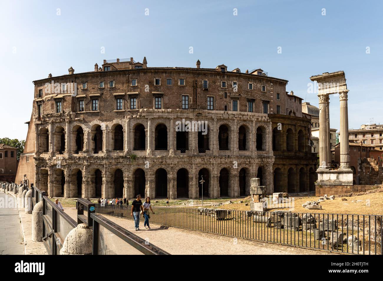 Archaeological site of Teatro di Marcello in Rome, Italy Stock Photo