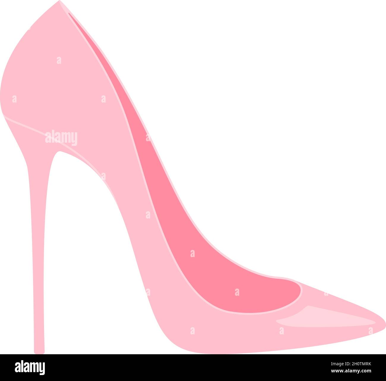 Elegant high heel shoe or stiletto in pink vector icon Stock Vector
