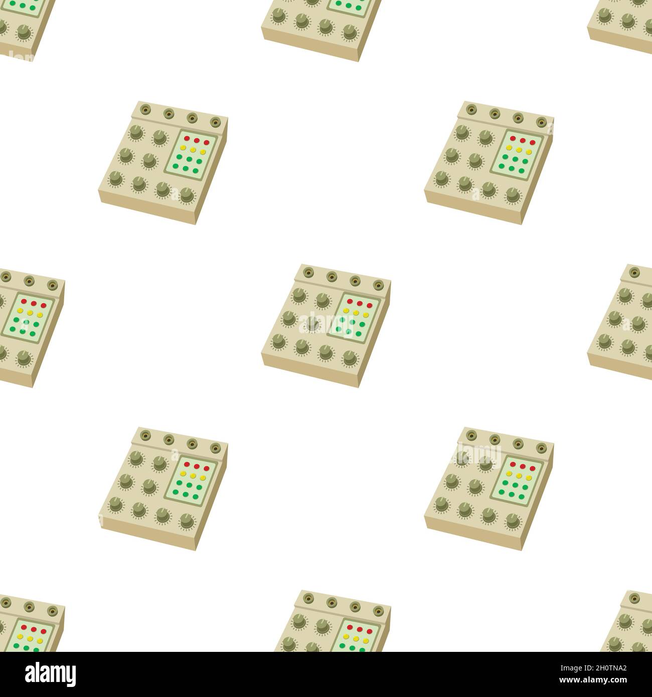 Tuner pattern seamless background texture repeat wallpaper geometric vector Stock Vector