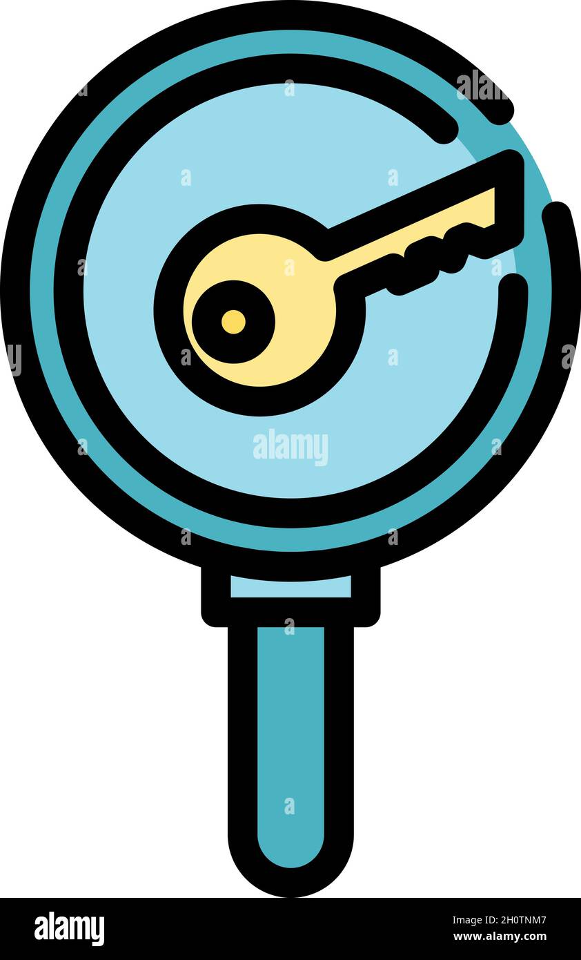 Cipher key icon. Outline cipher key vector icon color flat isolated Stock  Vector Image & Art - Alamy