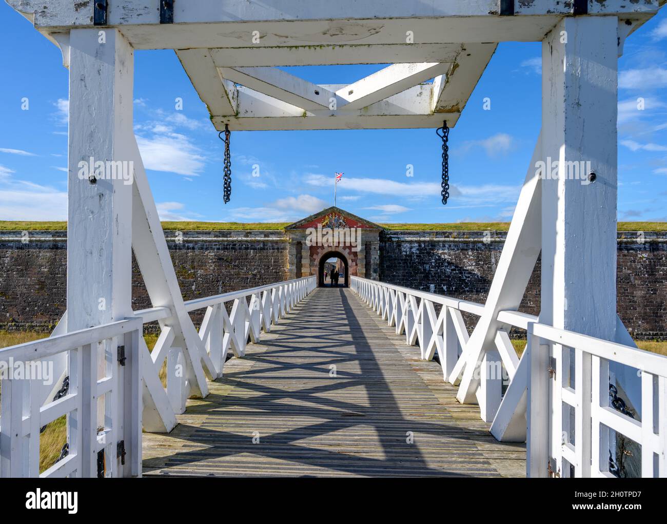 Entrance to Fort George, near Inverness, Scotland, UK Stock Photo