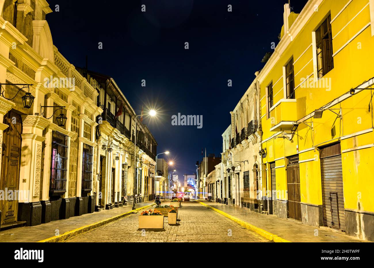 Colonial houses in Arequipa, Peru Stock Photo Alamy