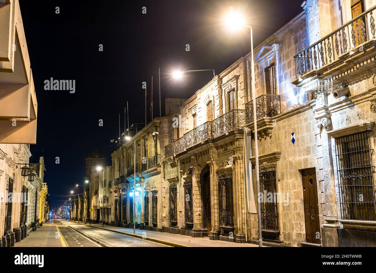 Colonial houses in Arequipa, Peru Stock Photo Alamy