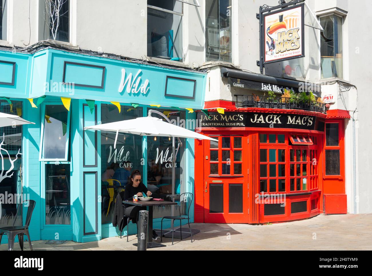 Jack Mac's traditional Irish pub & Wild Cafe, Ashe Street, Tralee (Tra Li), County Kerry, Republic of Ireland Stock Photo