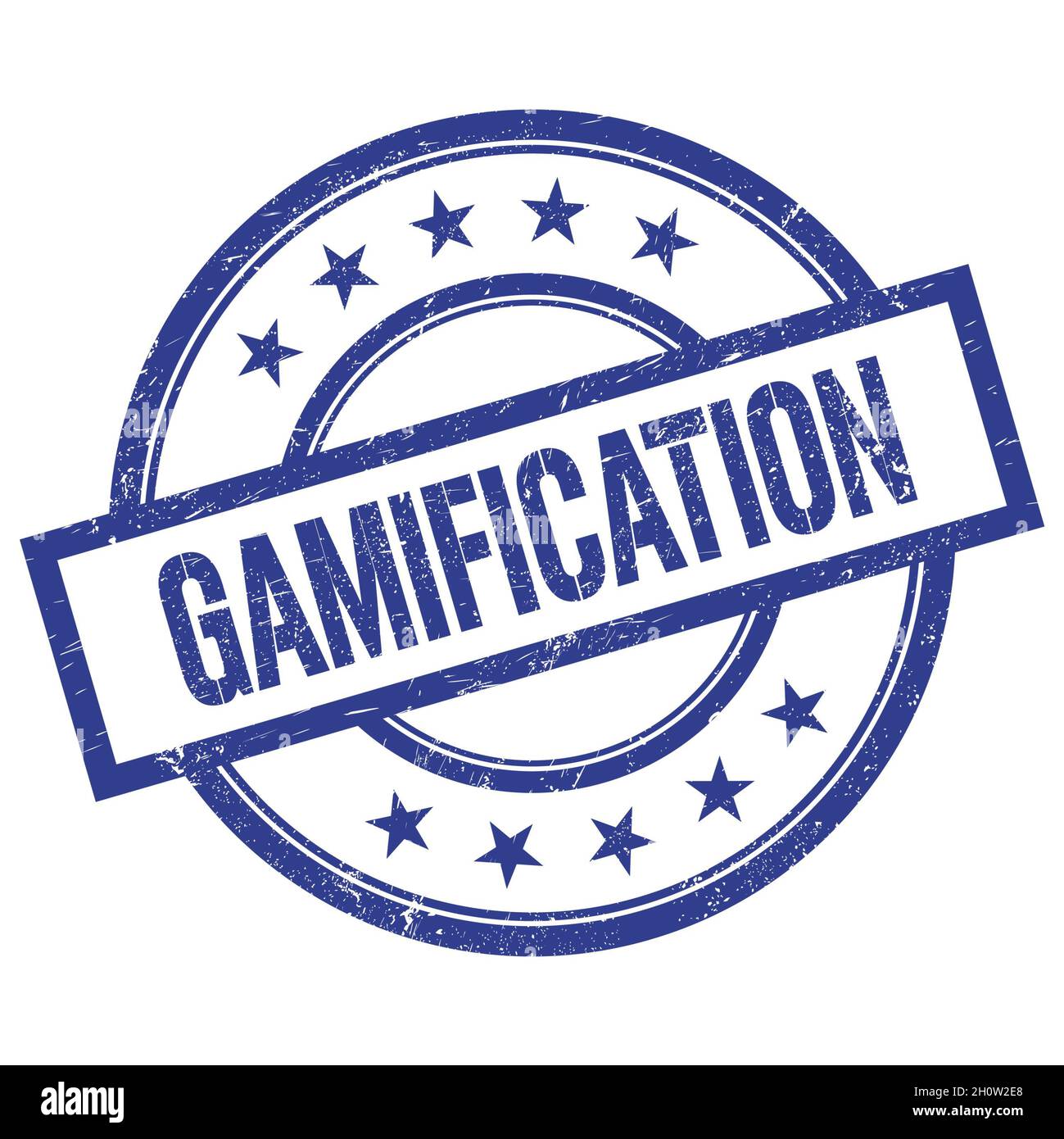 GAMIFICATION text written on blue round vintage rubber stamp Stock Photo -  Alamy, image size:1299x1390