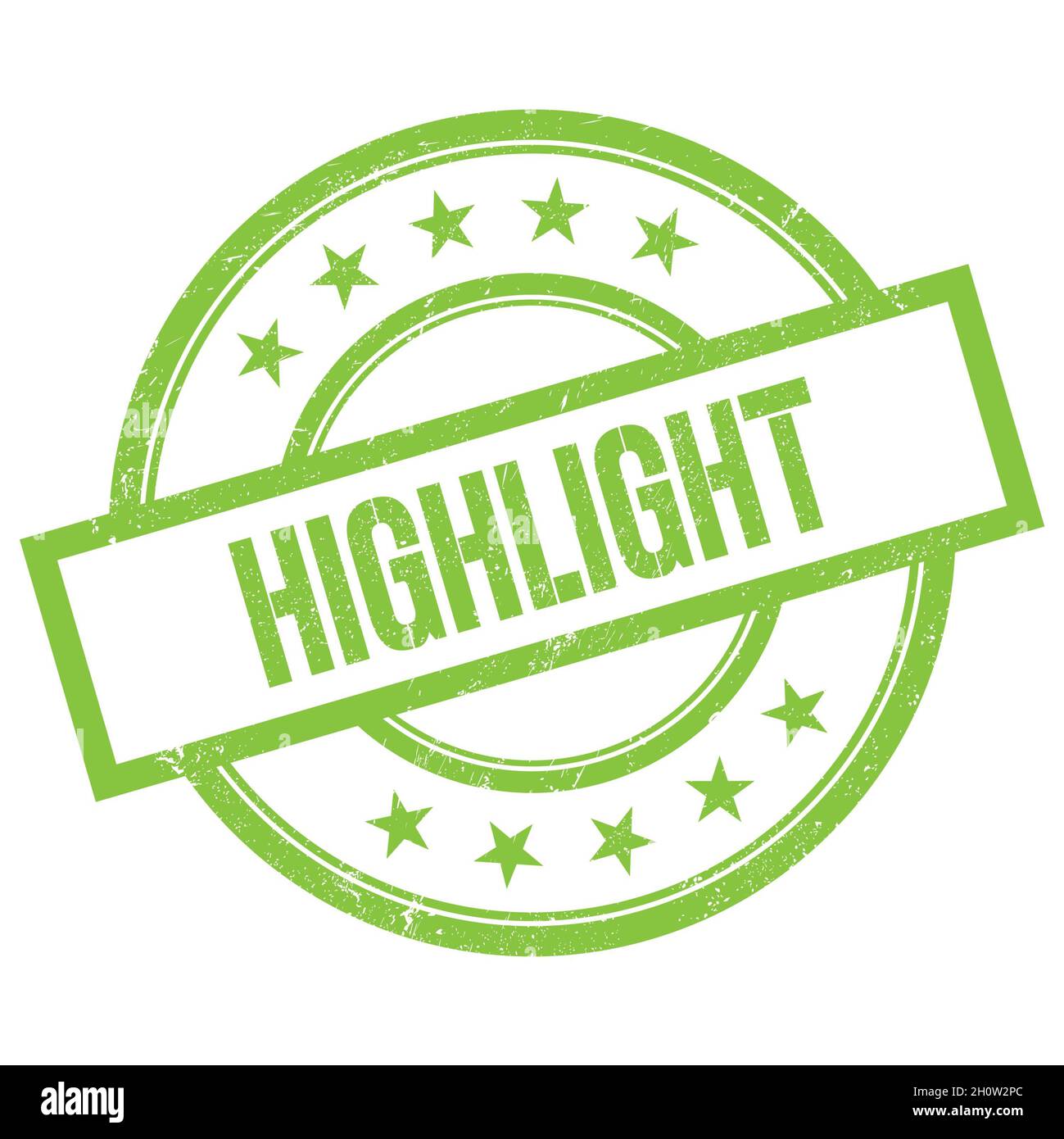 Hignlight Text HIGHLIGHT text written on green round vintage rubber stamp Stock Photo ...