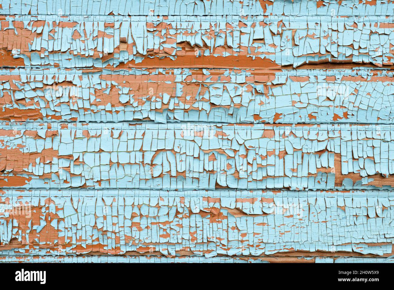 Wood floor texture creating a nice abstract surface with old blue scratched paint Stock Photo