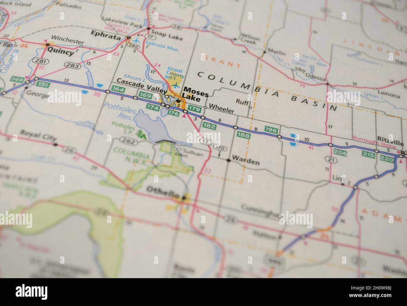 Map of moses lake hires stock photography and images Alamy