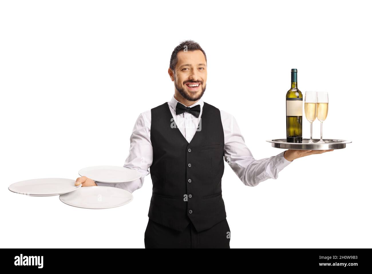 Male waiter carrying plates hires stock photography and images Alamy