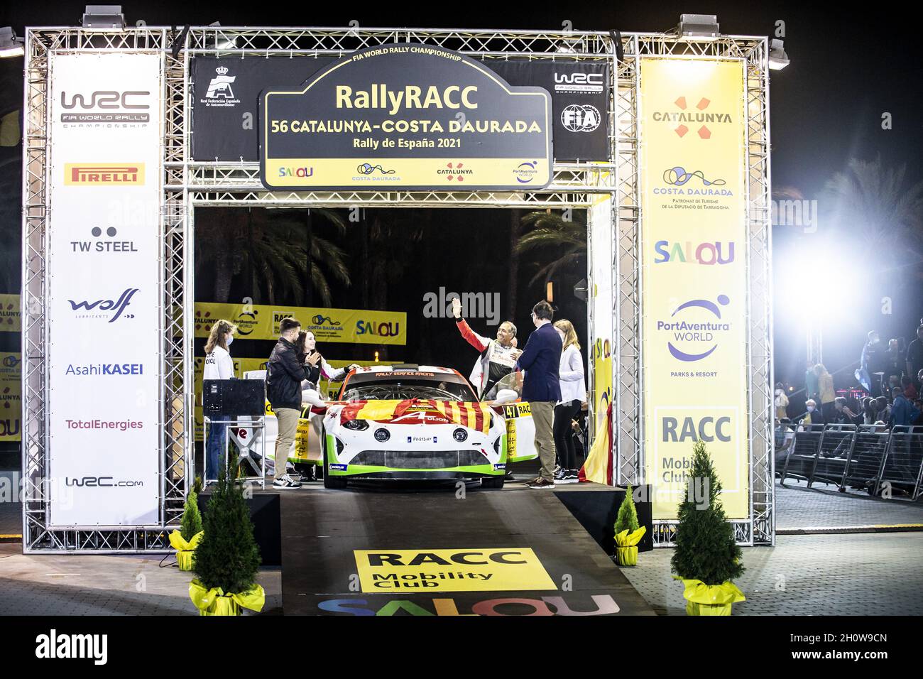 depart, start during the RACC Rally Catalunya de Espana, 11th round of ...