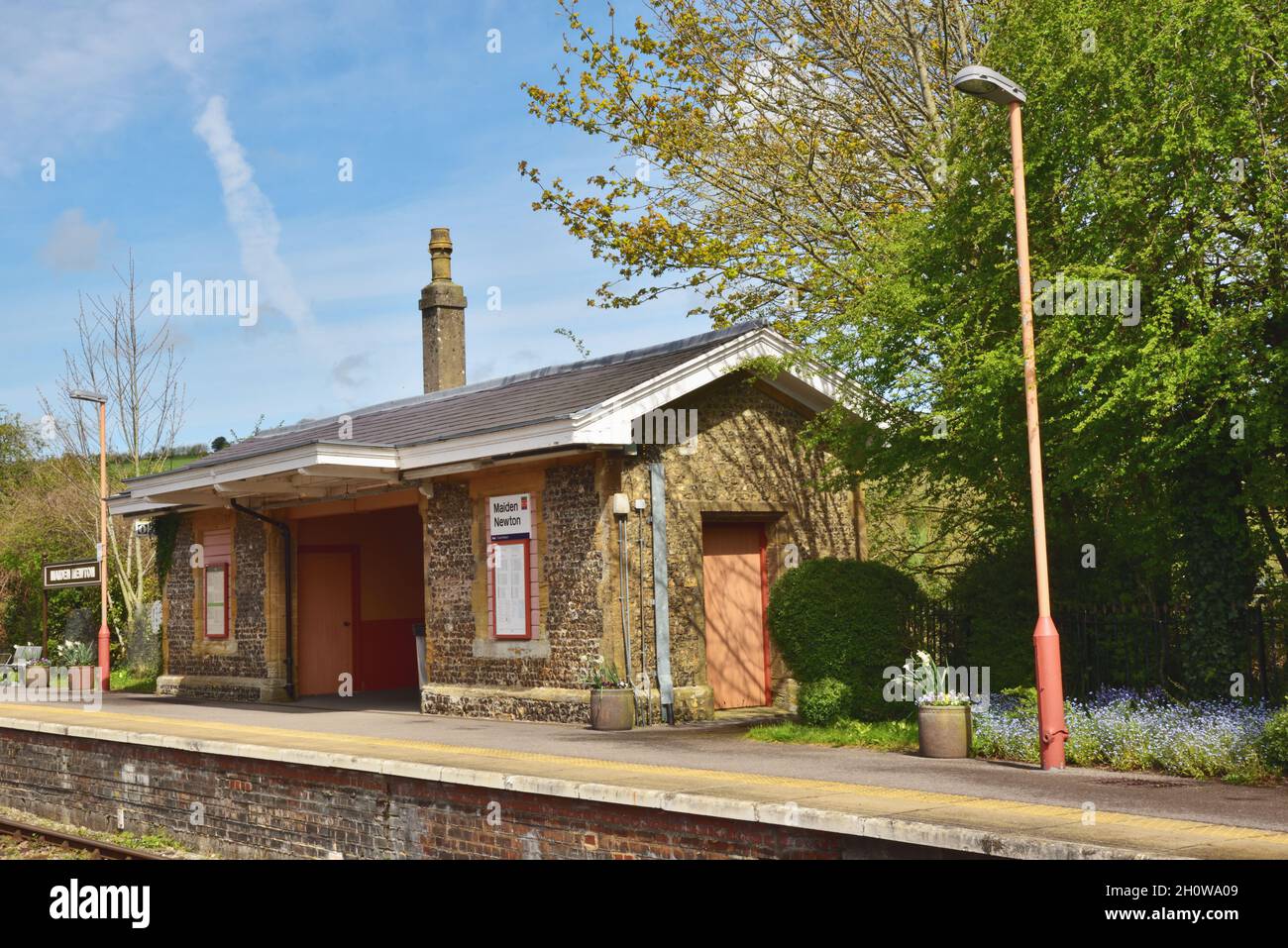 Maiden Newton station, Dorset Stock Photo Alamy