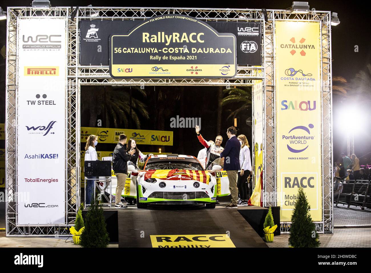 depart, start during the RACC Rally Catalunya de Espana, 11th round of ...
