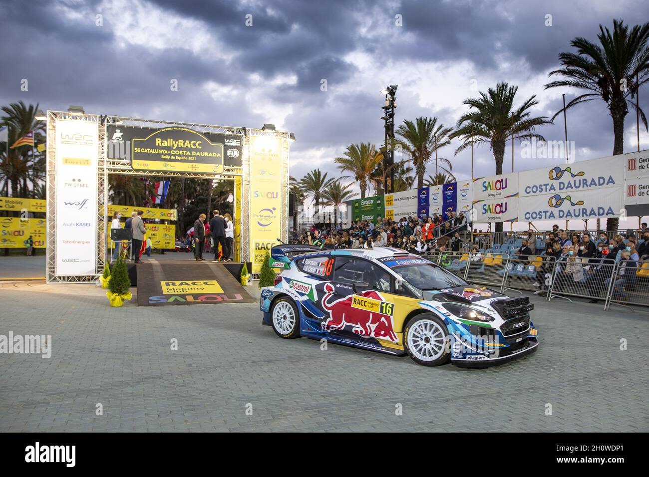 depart, start during the RACC Rally Catalunya de Espana, 11th round of ...