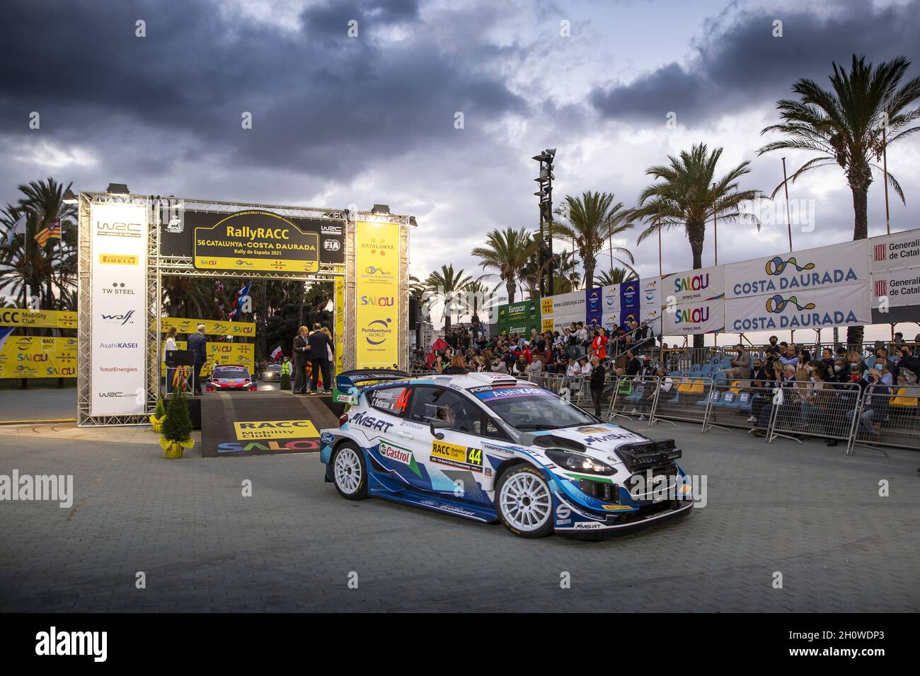 depart, start during the RACC Rally Catalunya de Espana, 11th round of ...