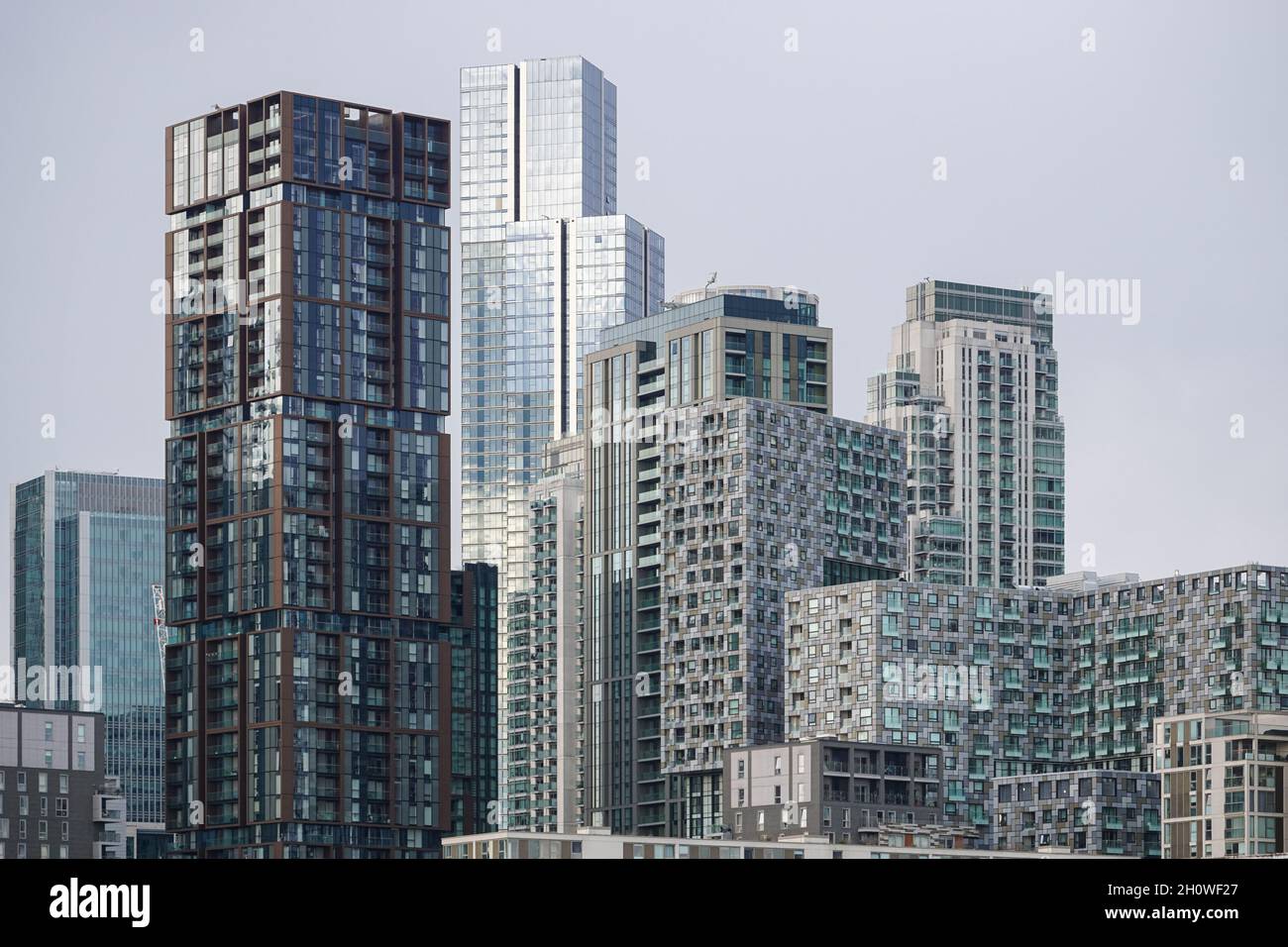 Residential buildings in Canary Wharf, London United Kingdom UK Stock ...