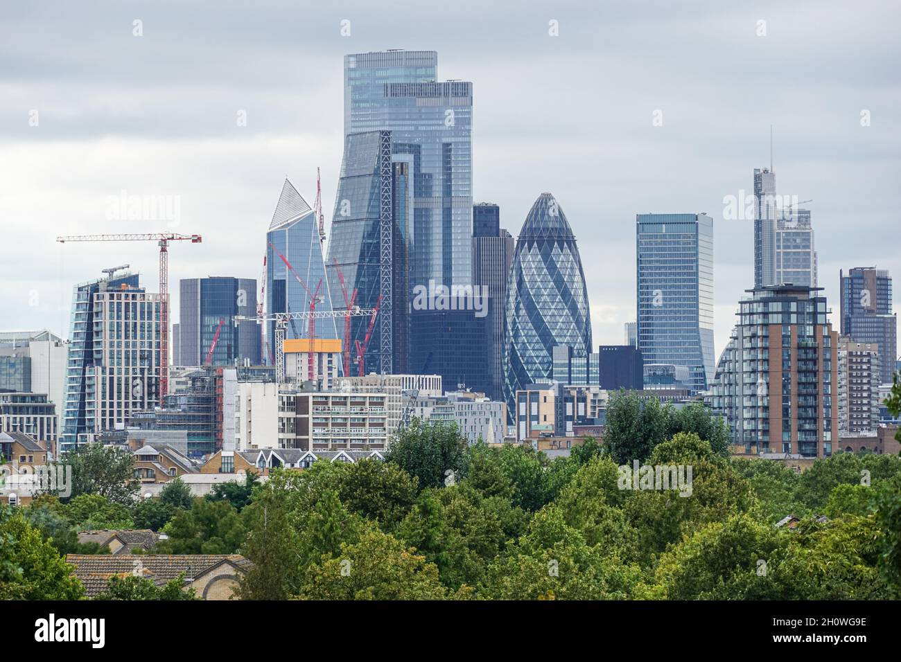 Skyscrapers in the City of London, England United Kingdom UK Stock Photo
