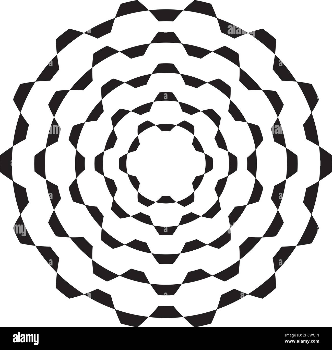 Round abstract geometric border frame design Stock Vector Image & Art ...