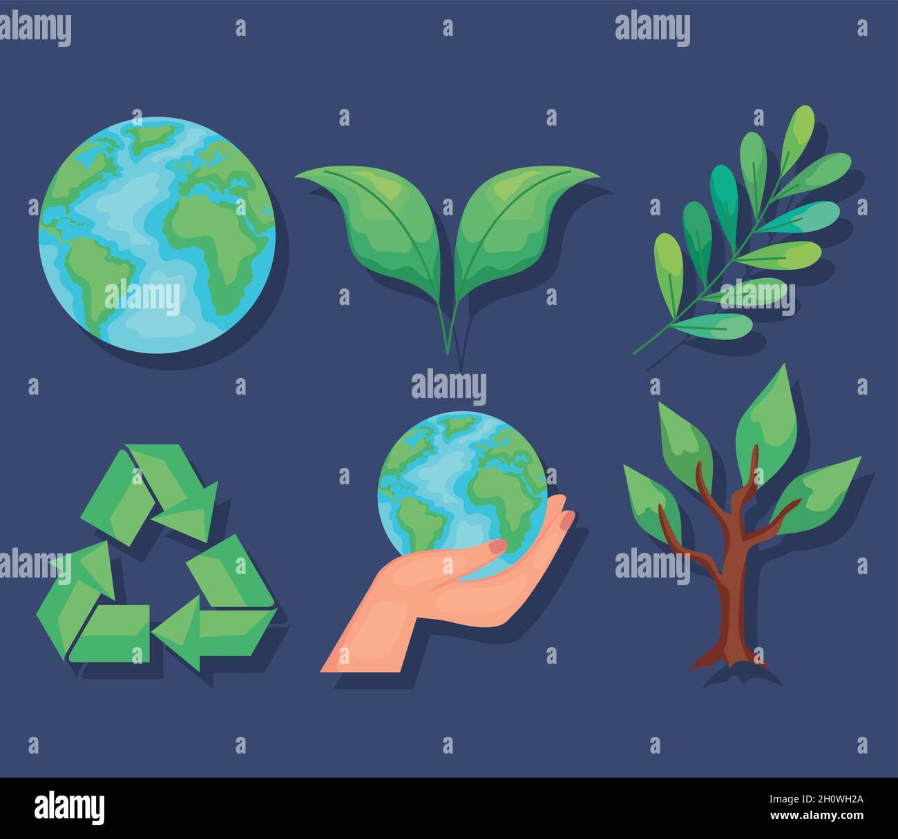 six eco friendly icons Stock Vector Image & Art - Alamy