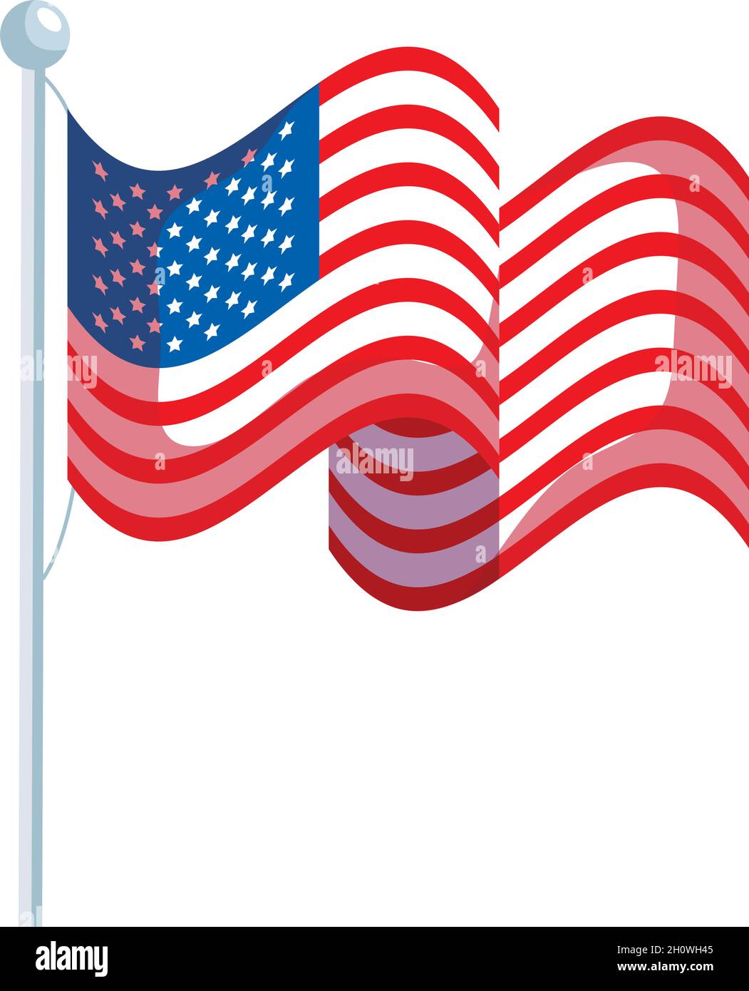 usa flag waving Stock Vector Image & Art - Alamy