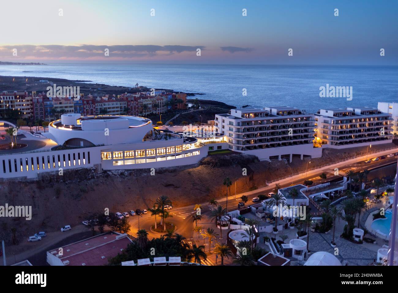 early morning Playa Paraíso in Tenerife Stock Photo