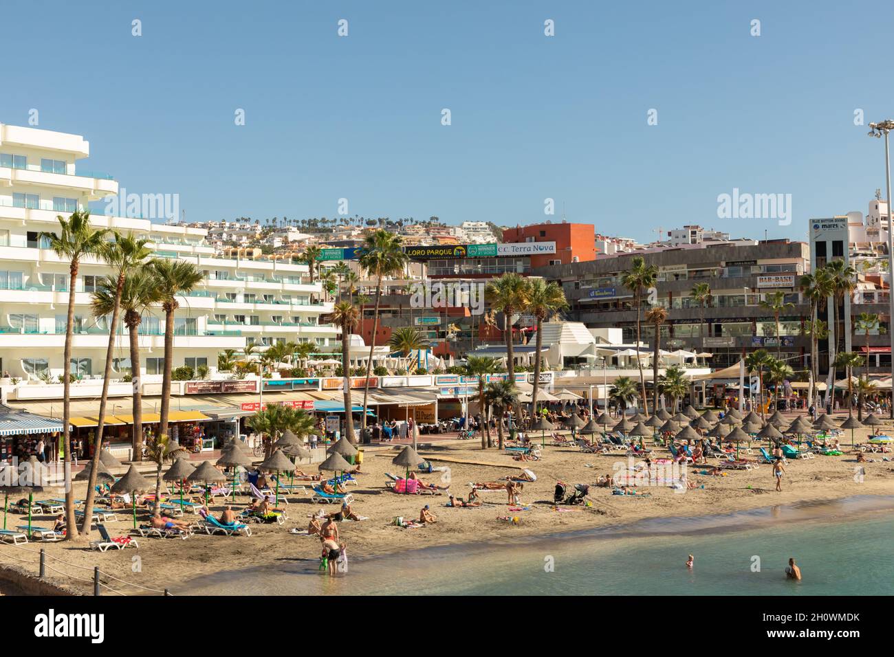 Costa Adeje beach in Tenerife Stock Photo