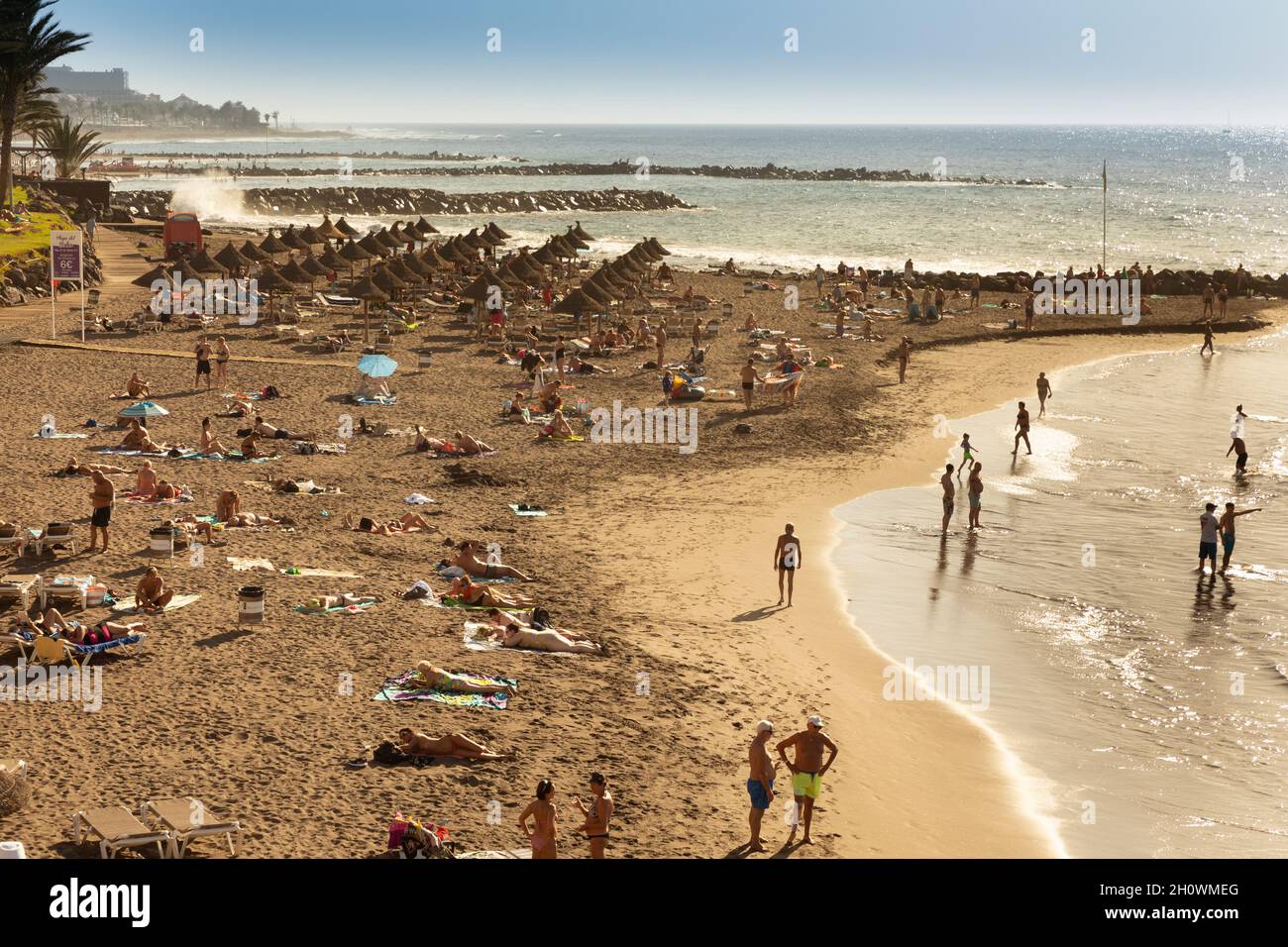 Costa Adeje beach in Tenerife Stock Photo