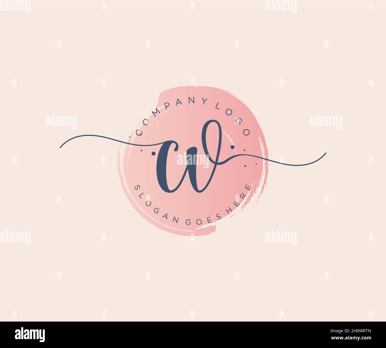 CV feminine logo. Usable for Nature, Salon, Spa, Cosmetic and Beauty ...