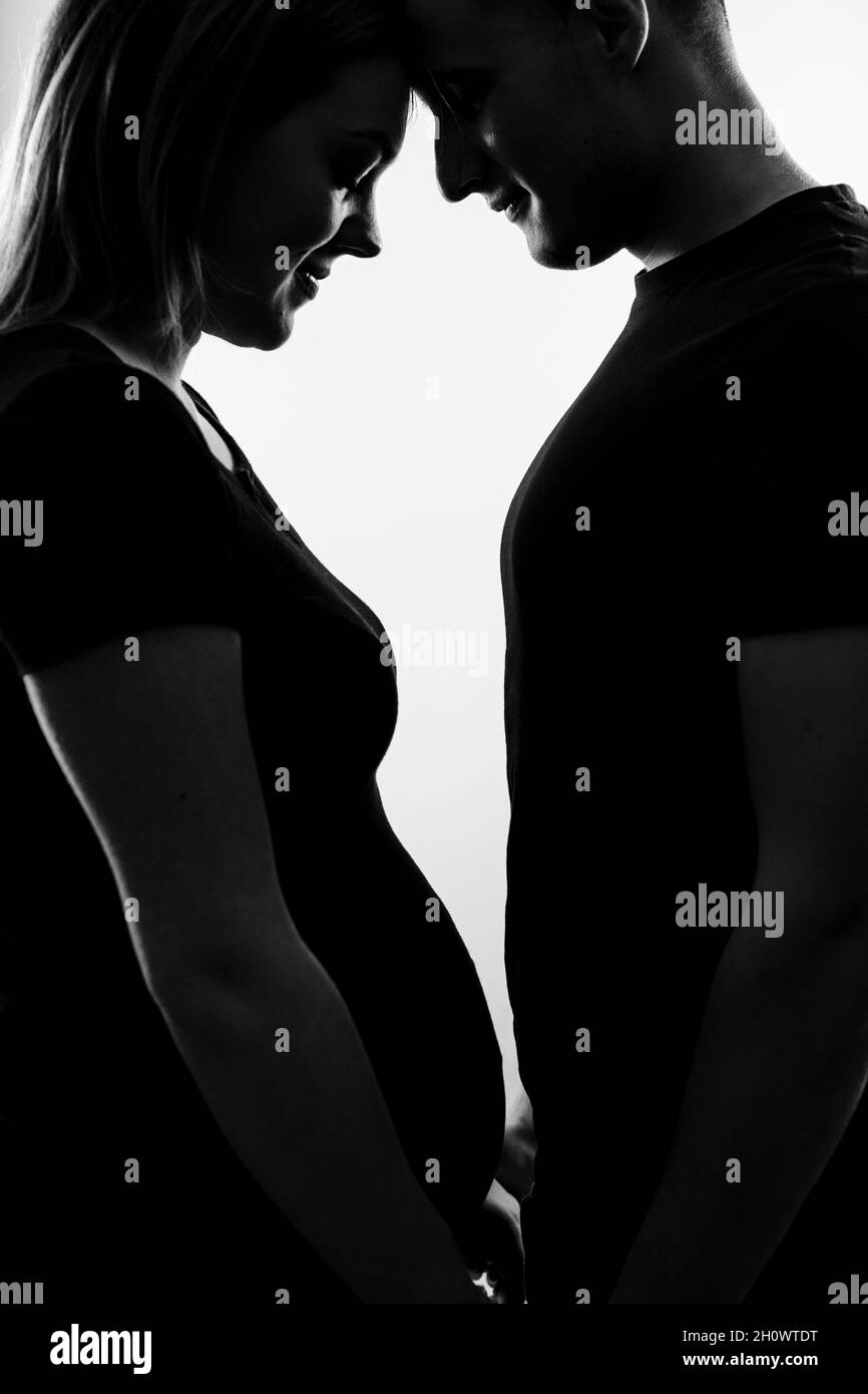 A loving couple is expecting a baby Stock Photo - Alamy