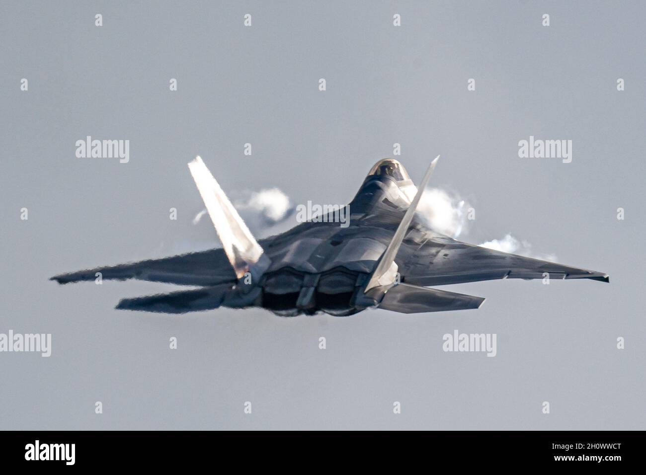 U.S. Air Force Maj. Josh Gunderson, F22 Demo Team commander, enters