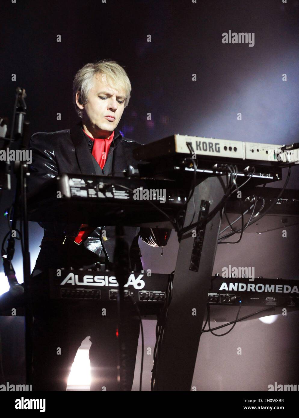 OCTOBER 14: Nick Rhodes of Duran Duran performs at Chastain Park ...