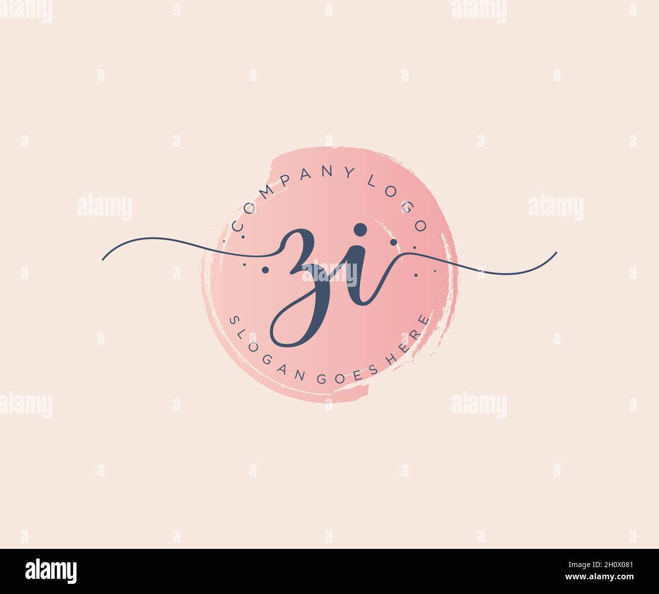 ZI feminine logo. Usable for Nature, Salon, Spa, Cosmetic and Beauty ...