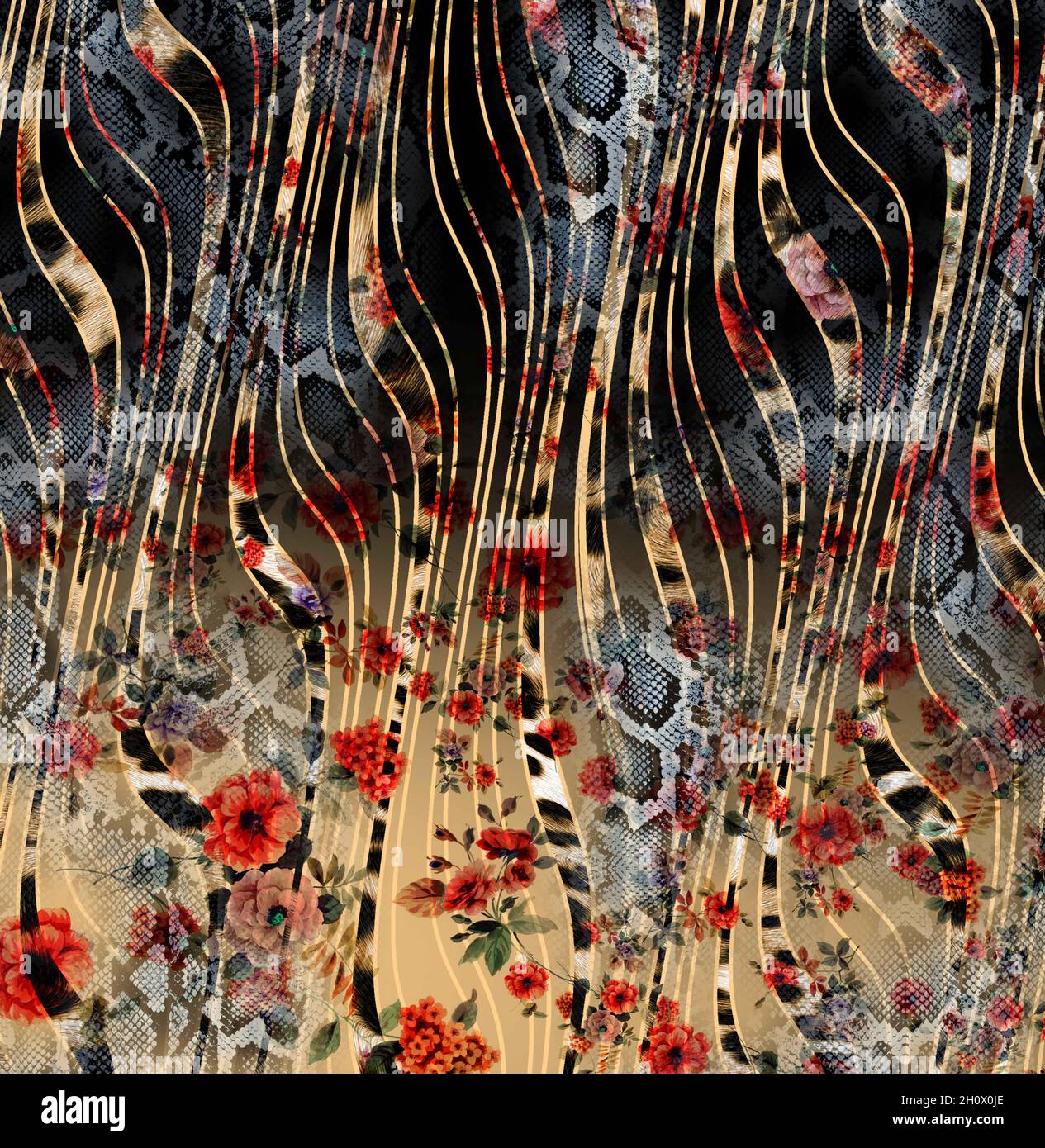Image showcasing textile fashion prints, modern designs Stock Photo - Alamy