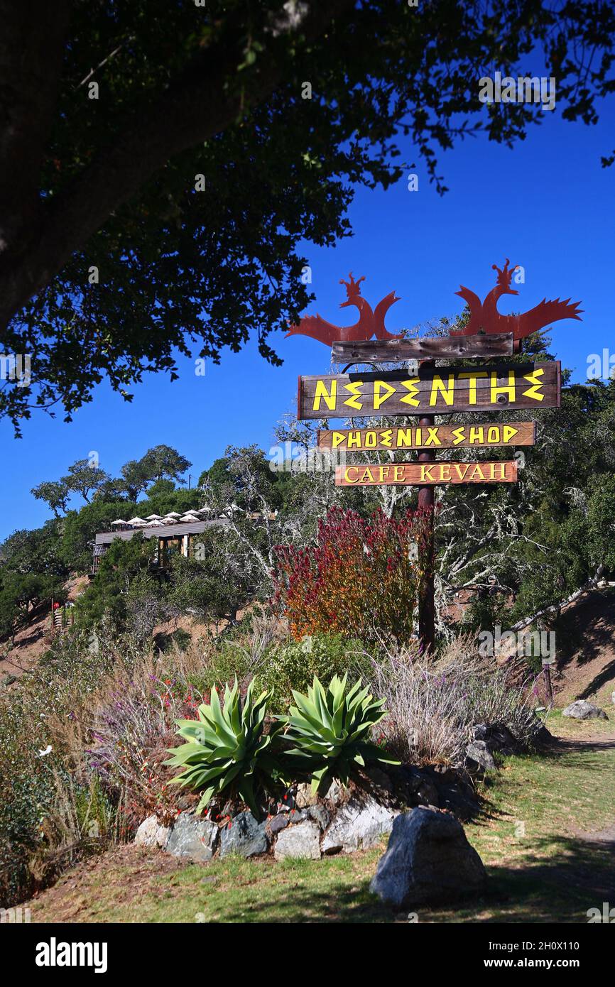 Nepenthe restaurant in Big Sur CA Stock Photo